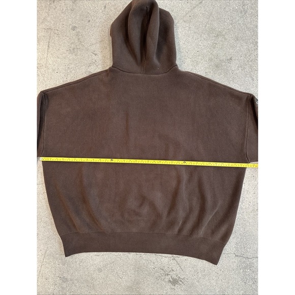 Alo Yoga Womens Waffle Knit Hoodie Brown Size 4XL Weekend Escape Pullover Comfy - Picture 4 of 10